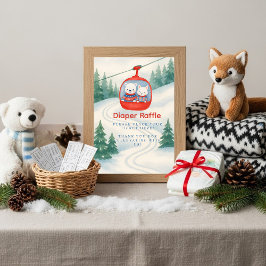 Après Bébé skid baby Woodland blöja lotteri bord  Inbjudningar