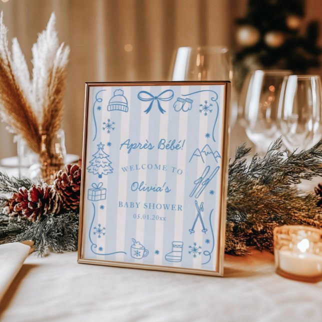Après Bébé Välkommen till vinter baby shower Poster (Skapare uppladdad)