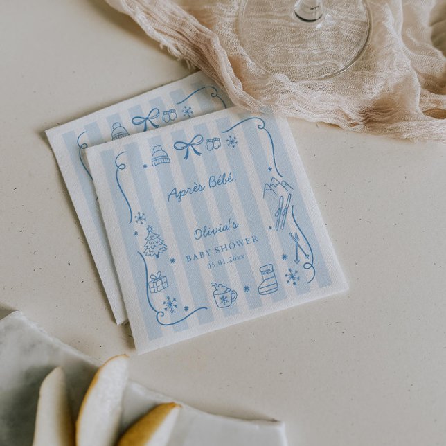 Après Bébé Winter Baby Shower Pappersservett (Skapare uppladdad)