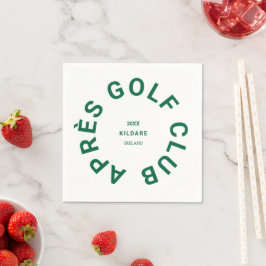 Après Golf Club Forest Green Golfers Social Crest Pappersservett