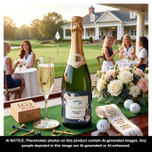 Apres Golf Elegant Royal Blå Blommig Sjungmö