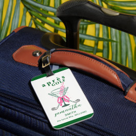 Aprés Golf Martini Coquette Bow Möhippa Festklänni Bagagebricka