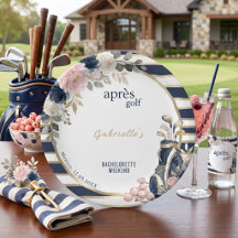 Après Golf Systerbrud Blå Elegant Blommig