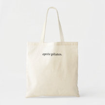 apres pilates. canvas tobag