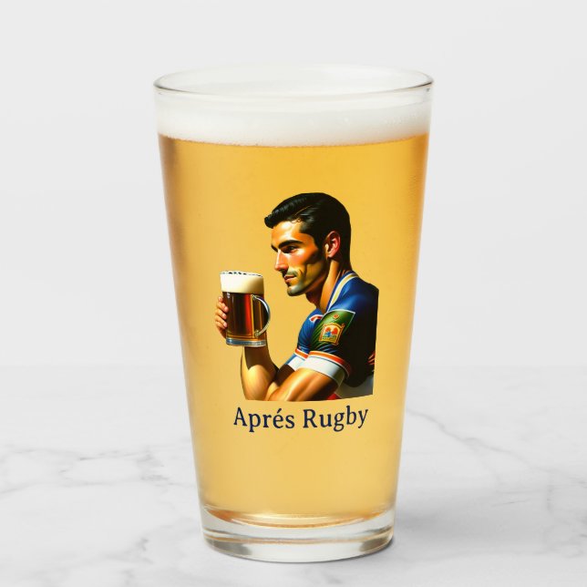 Aprés Rugby Drinking Glass Glaskopp (Framsida fylld)