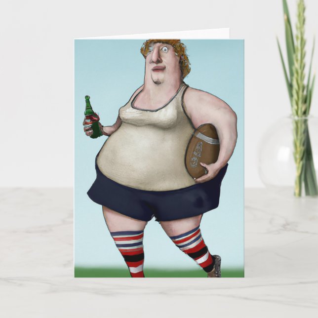 Après Rugby-hälsningskort Helgkort (Framsida)