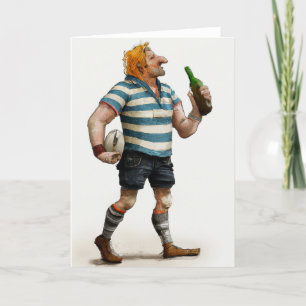 Après Rugby-hälsningskort Helgkort