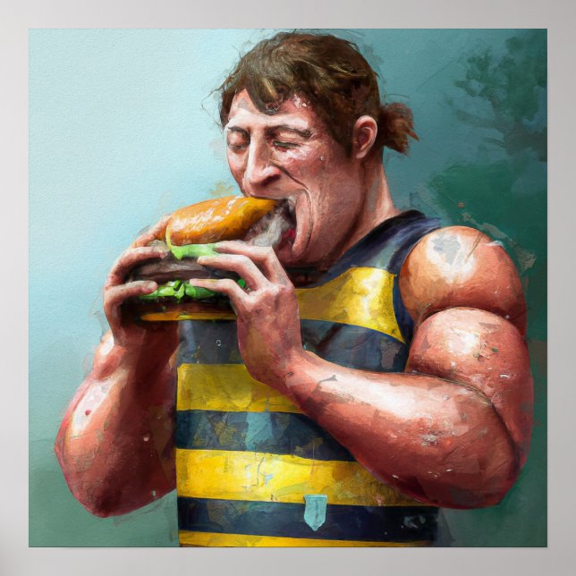 Après Rugby - Rugby Painting Print Poster (Framsidan)