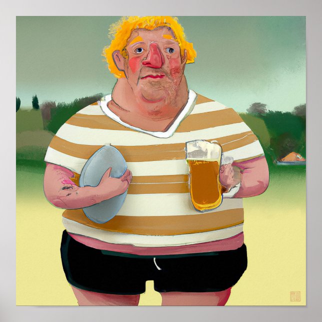 Après Rugby - Rugby Painting Print Poster (Framsidan)