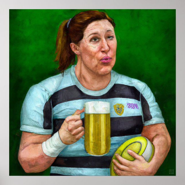 Après Rugby - Rugby Painting Print Poster (Framsidan)