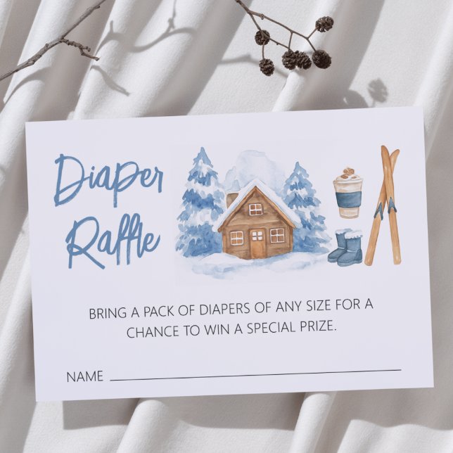 Apres Ski Baby Shower Raffle Tilläggskort (Skapare uppladdad)