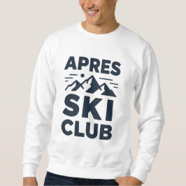Apres Ski Club Mountain Logo - Anpassad herr vinte Lång Ärmad Tröja
