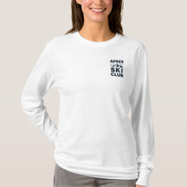 Apres Ski Club Mountain Logo - Anpassad herr vinte T Shirt