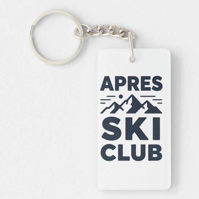 Apres Ski Club Mountain Logo - Custom Mens Winter  (Framsidan)
