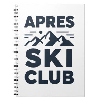 Apres Ski Club Mountain Logo - Custom Mens Winter  Anteckningsbok
