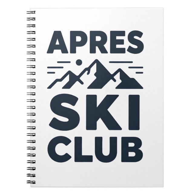 Apres Ski Club Mountain Logo - Custom Mens Winter  Anteckningsbok (Framsidan)
