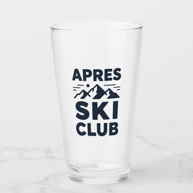 Apres Ski Club Mountain Logo - Custom Mens Winter  Glaskopp (Framsida)