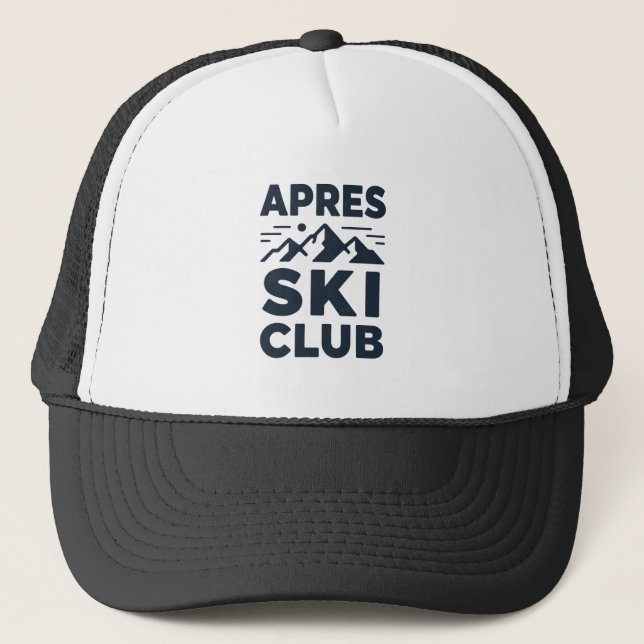 Apres Ski Club Mountain Logo - Custom Mens Winter  Keps (Framsida)