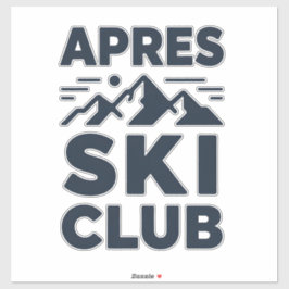 Apres Ski Club Mountain Logo - Custom Mens Winter  Klistermärken