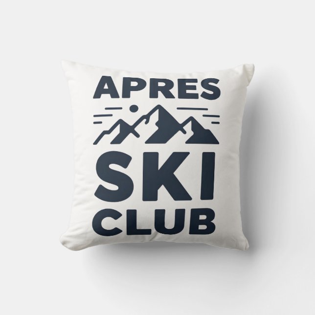 Apres Ski Club Mountain Logo - Custom Mens Winter  Kudde (Framsida)