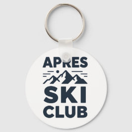Apres Ski Club Mountain Logo - Custom Mens Winter  Nyckelring