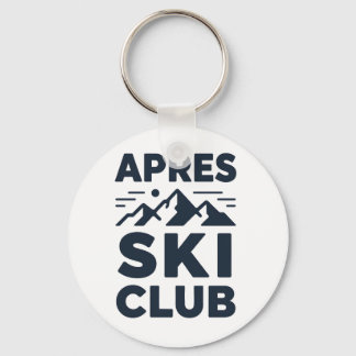 Apres Ski Club Mountain Logo - Custom Mens Winter  Nyckelring