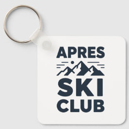 Apres Ski Club Mountain Logo - Custom Mens Winter  Nyckelring