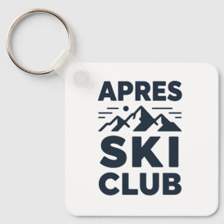 Apres Ski Club Mountain Logo - Custom Mens Winter  Nyckelring