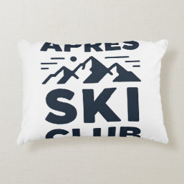 Apres Ski Club Mountain Logo - Custom Mens Winter  Prydnadskudde