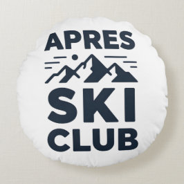 Apres Ski Club Mountain Logo - Custom Mens Winter  Rund Kudde