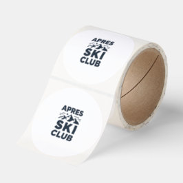 Apres Ski Club Mountain Logo - Custom Mens Winter  Runt Klistermärke