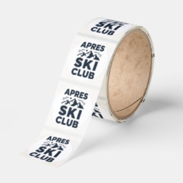 Apres Ski Club Mountain Logo - Custom Mens Winter  Runt Klistermärke