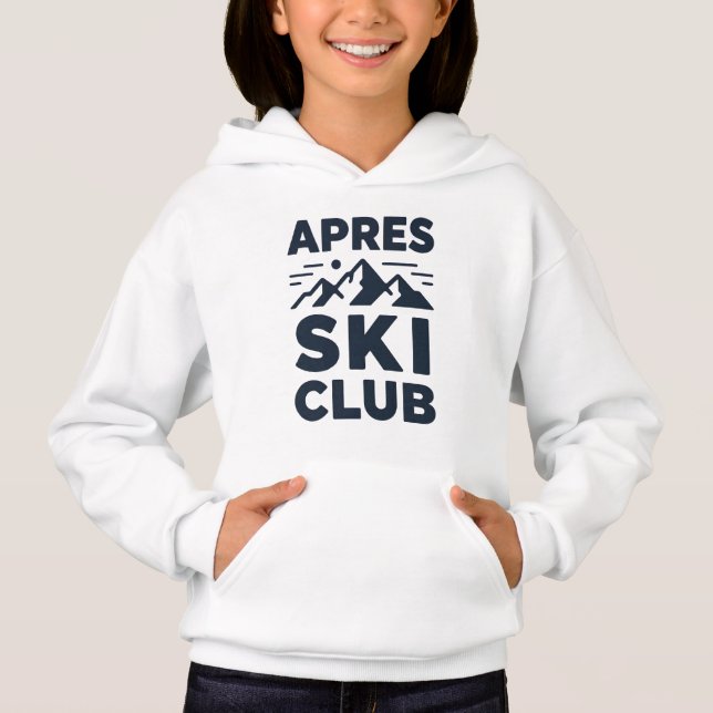Apres Ski Club Mountain Logo - Custom Mens Winter  T Shirt (Framsida)