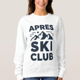 Apres Ski Club Mountain Logo - Custom Mens Winter T Shirt