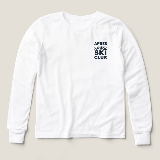 Apres Ski Club Mountain Logo - Custom Mens Winter  T Shirt (Design framsida)