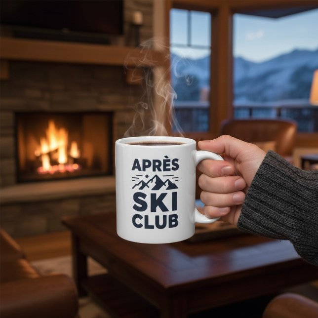 Apres Ski Club Mountain Logotyp - Anpassad Herr Vi Jumbo Mugg (Skapare uppladdad)