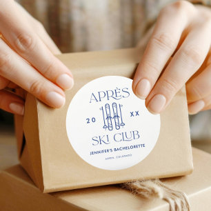 Apres Ski Club Vinter Skid Möhippa  Runt Klistermärke