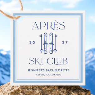 Apres Ski Club Vinter Skidresa Sällskapsfest för B Gåvor Etiketter