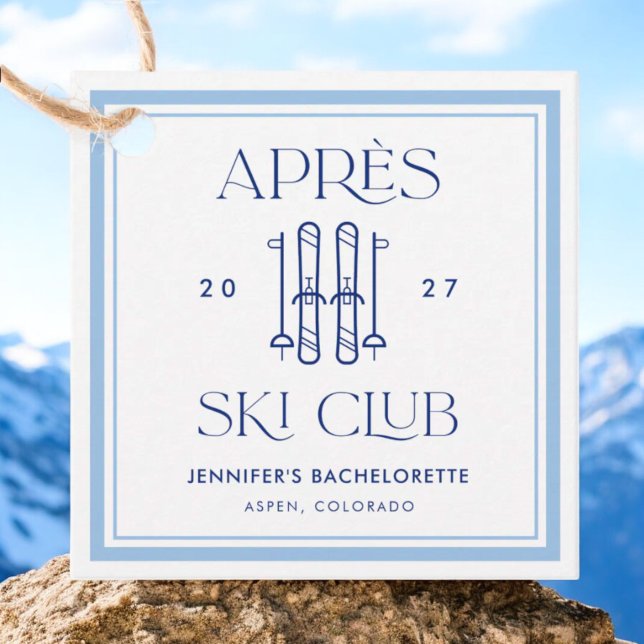 Apres Ski Club Vinter Skidresa Sällskapsfest för B Gåvor Etiketter (Skapare uppladdad)