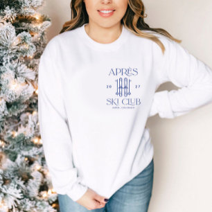 Apres Ski Club Vinter Snö Ski Sjungmö Förrättning T Shirt