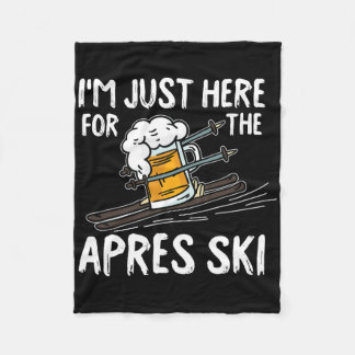 Apres Ski Funny Skier Winter Sport Skiing Gift Fleecefilt