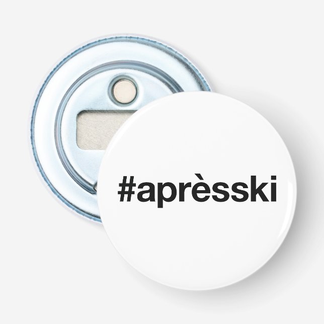 APRES SKI Hashtag Flasköppnare (Framsidan)