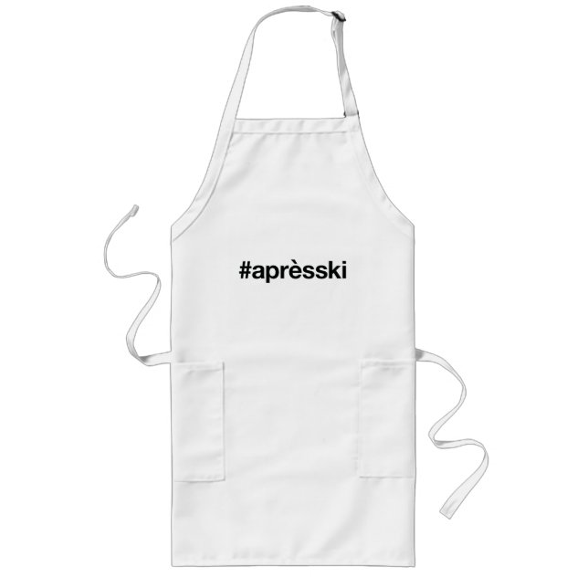 APRES SKI Hashtag Långt Förkläde (Framsidan)