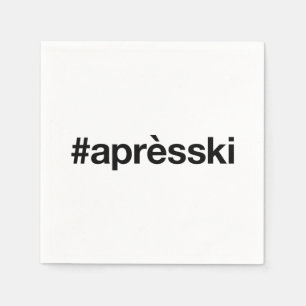 APRES SKI Hashtag Pappersservett