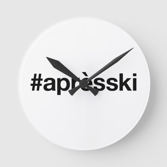 APRES SKI Hashtag Rund Klocka (Framsida)