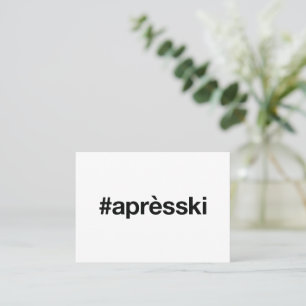 APRES SKI Hashtag Visitkort