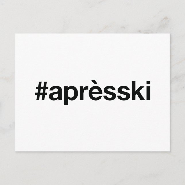 APRES SKI Hashtag Vykort (Framsida)