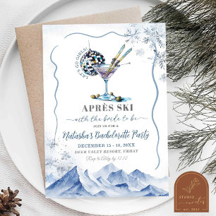 Apres Ski Helg Itinerary Bachelorette Party Inbjudningar