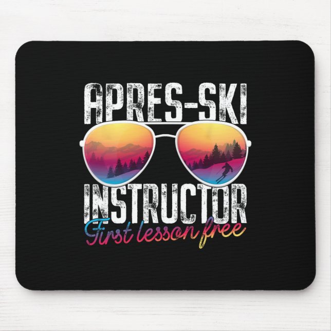 Apres Ski Instructor First Lesson Free Funny Skiin Musmatta (Framsidan)