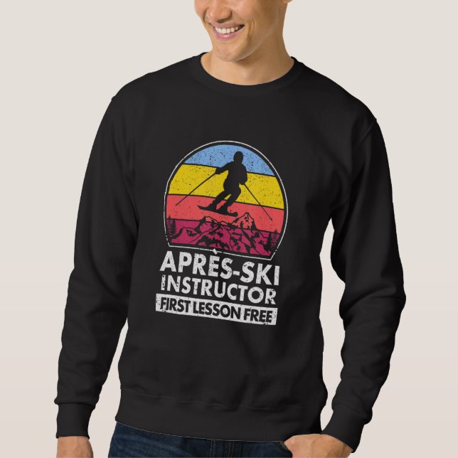 APres Ski-instruktionen är först ledig, hoppas öve Lång Ärmad Tröja (Framsida)